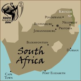 Cartina Sudafrica