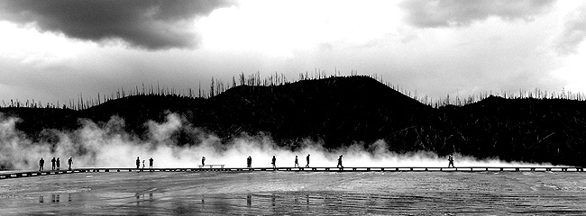 yellowstone in bianco nero