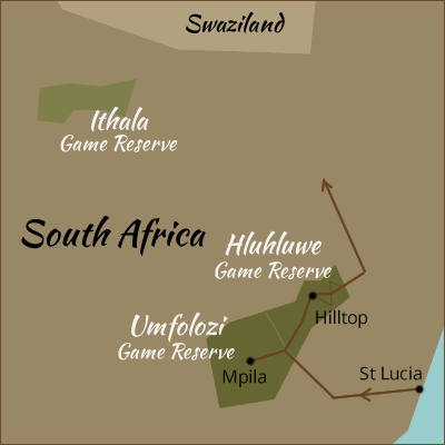 Hluhluwe-Umfolozi Map