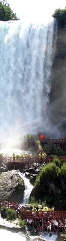walking under the falls